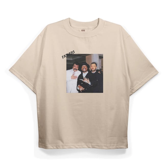 T2024 Fathers Baskılı Oversize Tshirt