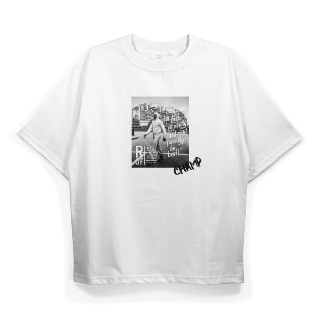 T2027 Champ Baskılı Oversize Tshirt