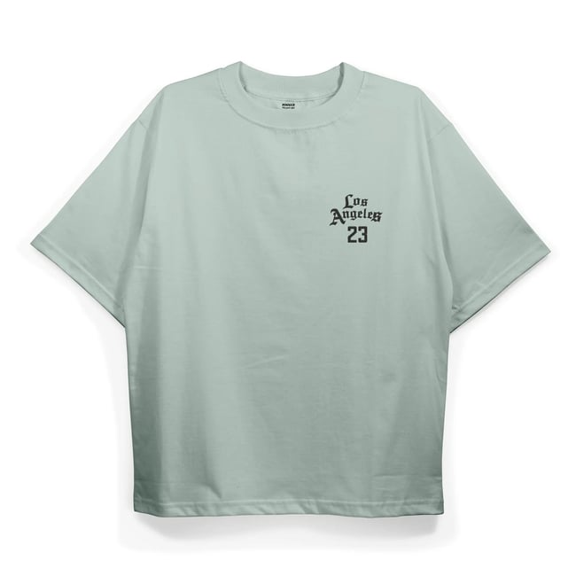 T2028 LA23 Baskılı Oversize Tshirt
