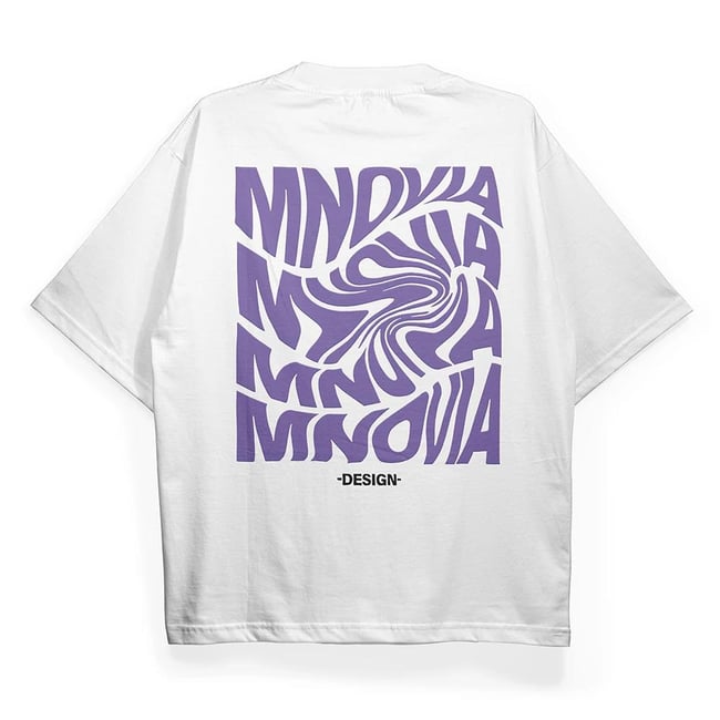 T2029 MNOVIA Baskılı Oversize Tshirt