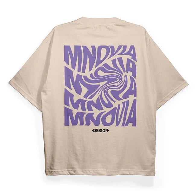 T2029 MNOVIA Baskılı Oversize Tshirt