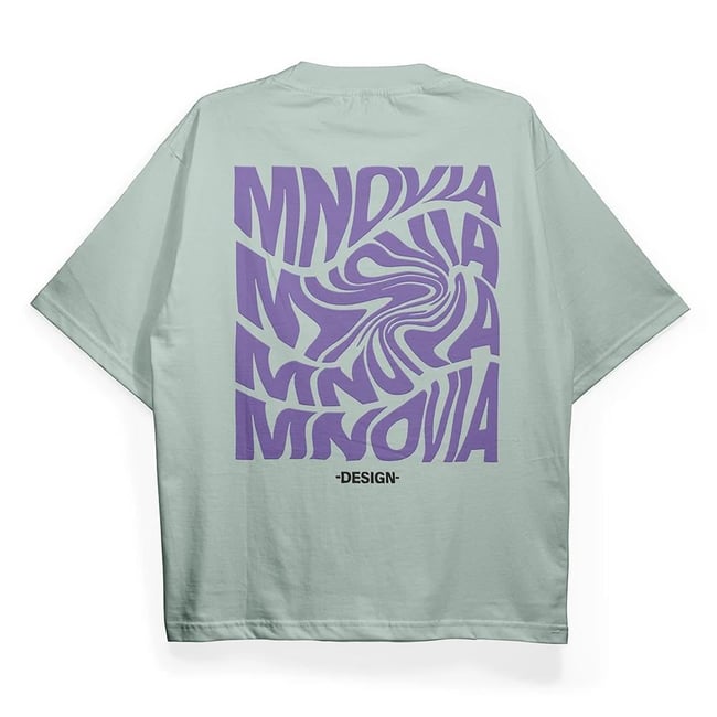 T2029 MNOVIA Baskılı Oversize Tshirt