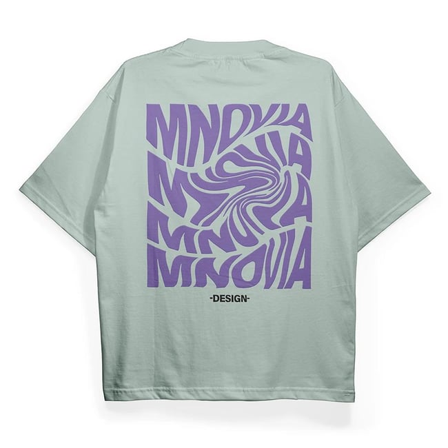 T2029 MNOVIA Baskılı Oversize Tshirt