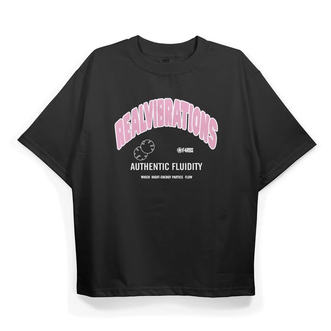 T2031 Realvibrations Baskılı Oversize Tshirt