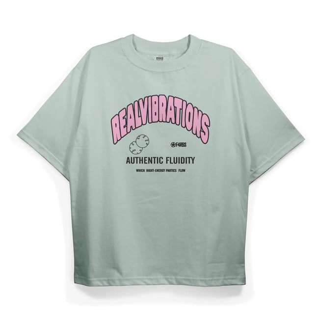T2031 Realvibrations Baskılı Oversize Tshirt