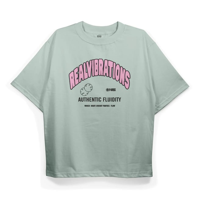 T2031 Realvibrations Baskılı Oversize Tshirt