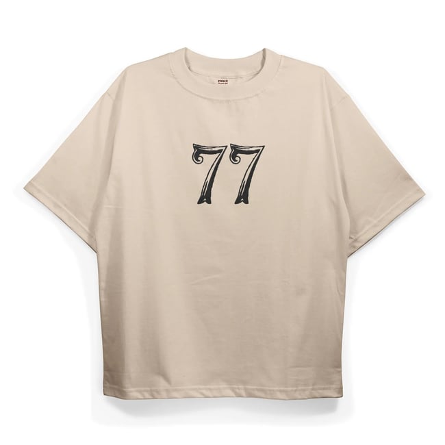 T2032 77 Baskılı Oversize Tshirt