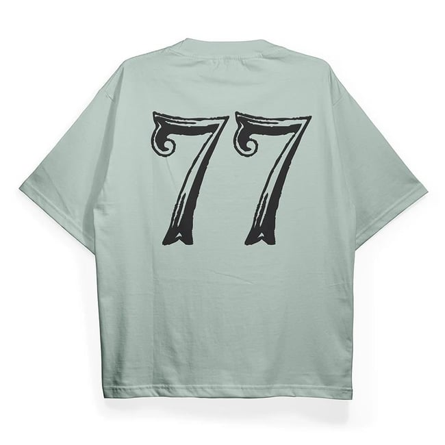 T2032 77 Baskılı Oversize Tshirt