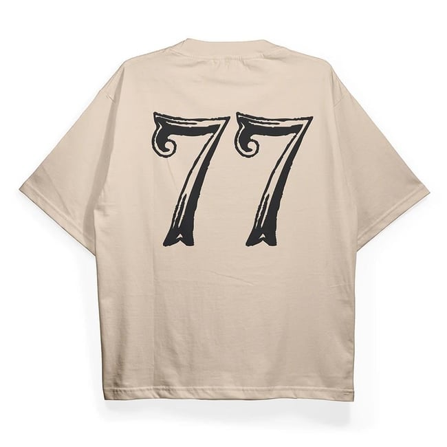 T2032 77 Baskılı Oversize Tshirt