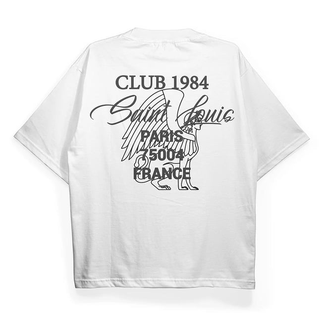 T2035 Paris Baskılı Oversize Tshirt
