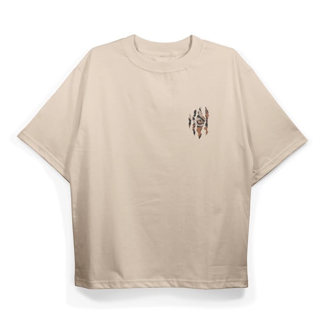 T2038 Tiger Baskılı Oversize Tshirt
