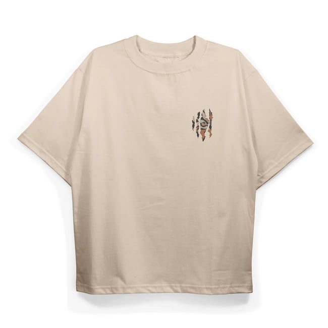 T2038 Tiger Baskılı Oversize Tshirt