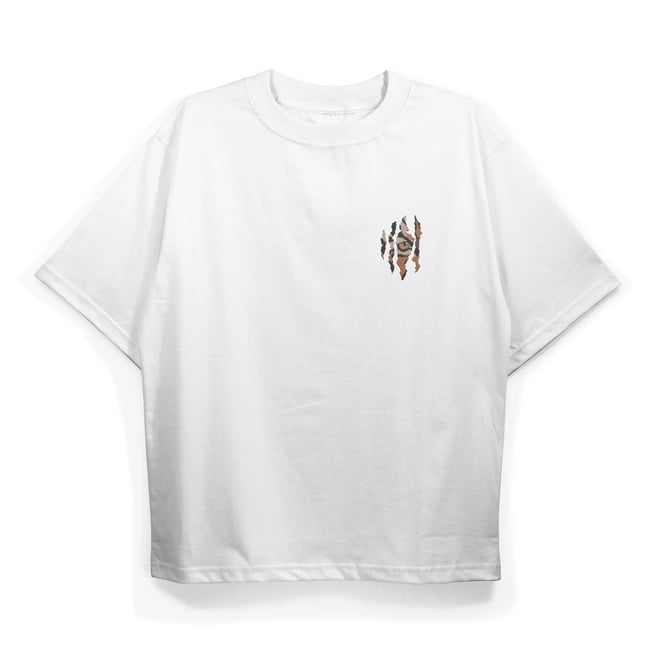 T2038 Tiger Baskılı Oversize Tshirt