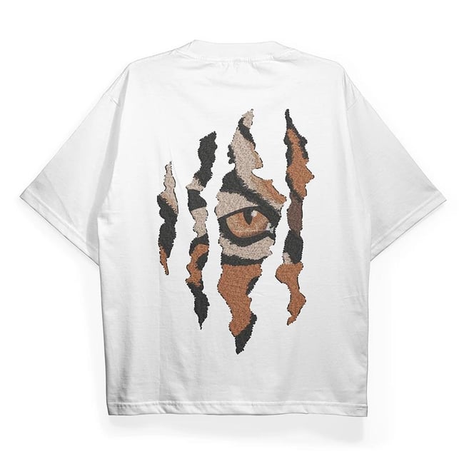 T2038 Tiger Baskılı Oversize Tshirt