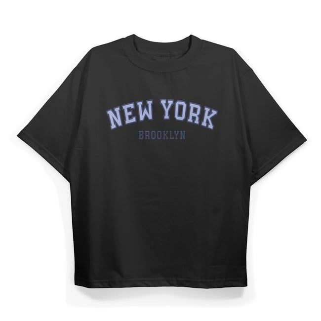T2039 Newyork Baskılı Oversize Tshirt