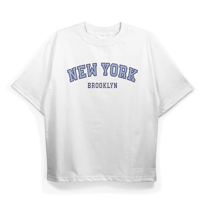 T2039 Newyork Baskılı Oversize Tshirt