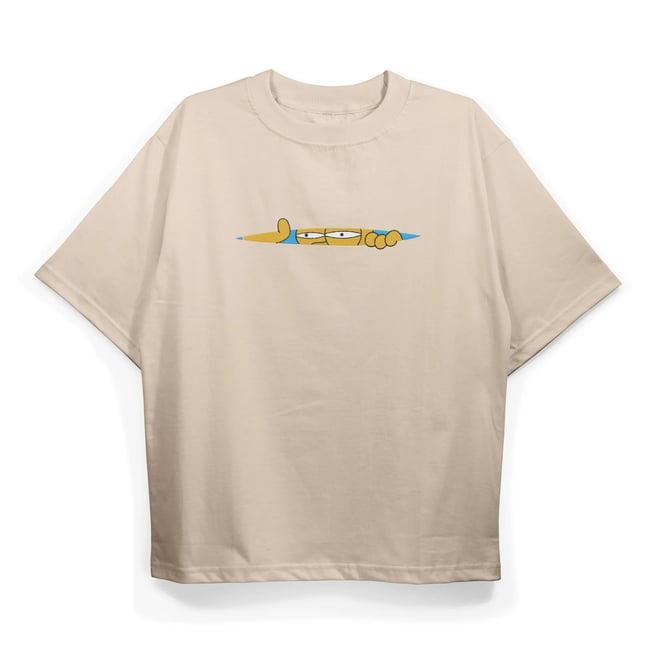 T2040 Simp Baskılı Oversize Tshirt