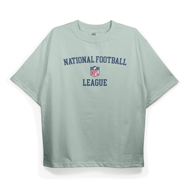 T2042 NFL Baskılı Oversize Tshirt