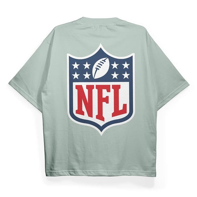 T2042 NFL Baskılı Oversize Tshirt