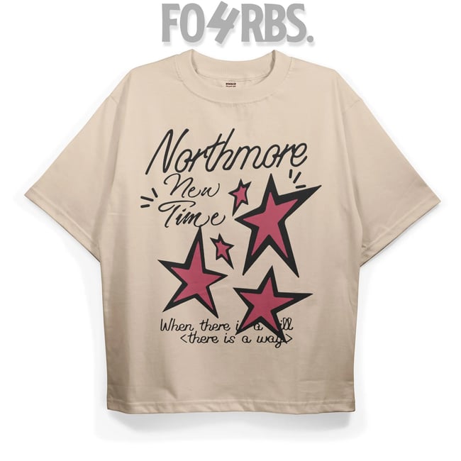 T2045 Northmore Baskılı Oversize Tshirt