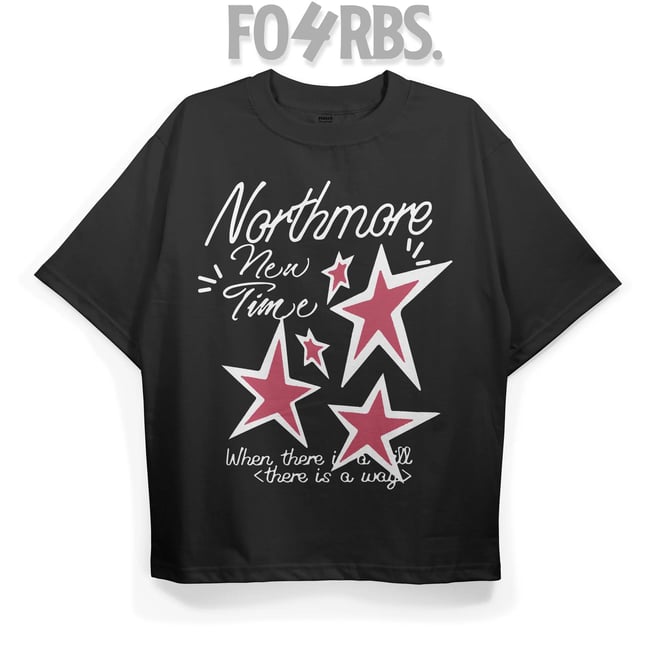 T2045 Northmore Baskılı Oversize Tshirt