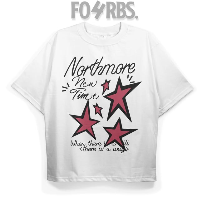 T2045 Northmore Baskılı Oversize Tshirt