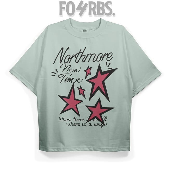 T2045 Northmore Baskılı Oversize Tshirt