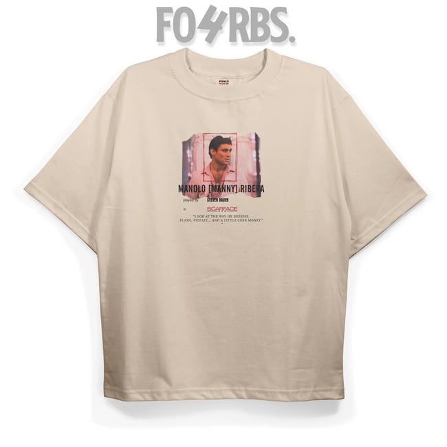 T2047 MANNY (SCARFACE) Baskılı Oversize Tshirt