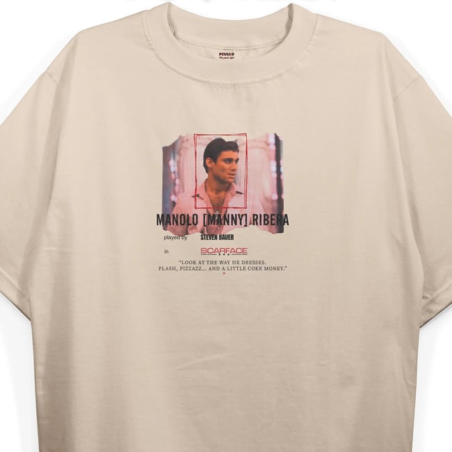 T2047 MANNY (SCARFACE) Baskılı Oversize Tshirt