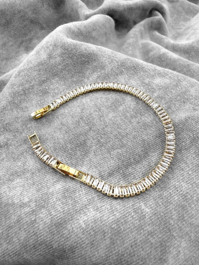 Taşlı Gold Su Yolu Bileklik