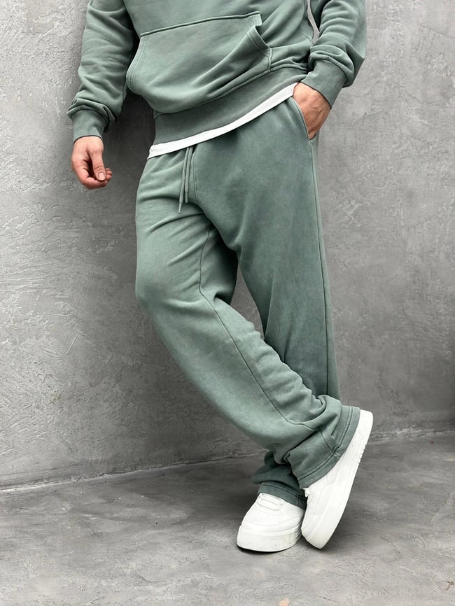 TK104 Yikamali Oversize Eşofman Takim Yeşil