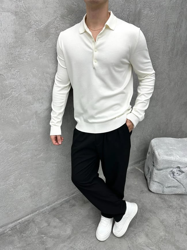 TR1024 OVERSIZE POLO YAKA TRİKO