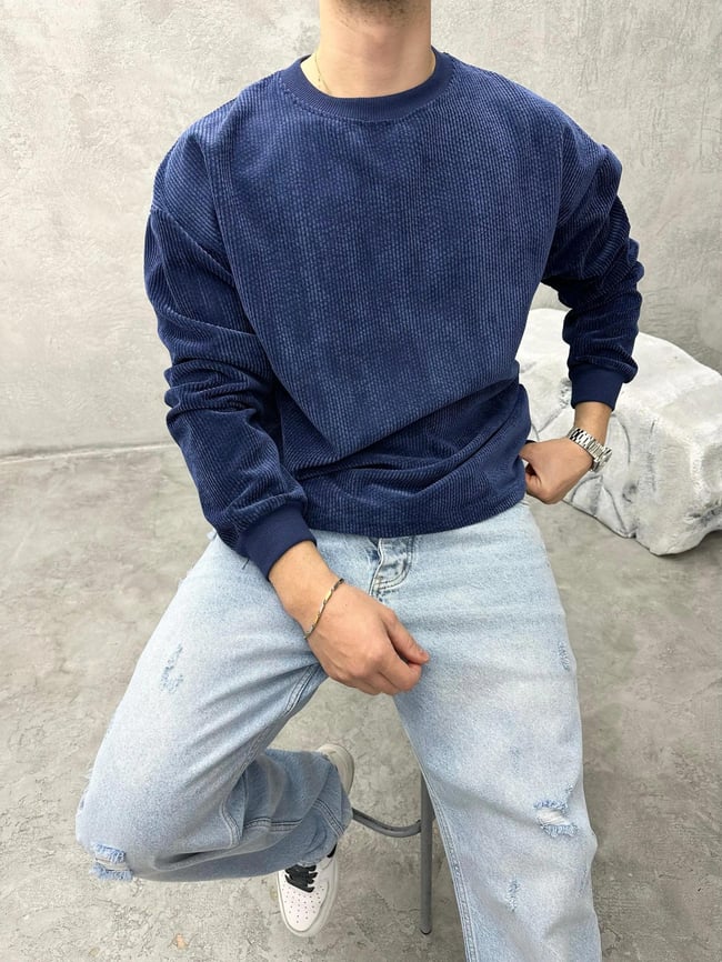 TR1035 KADİFE KUMAŞ SWEATSHİRT