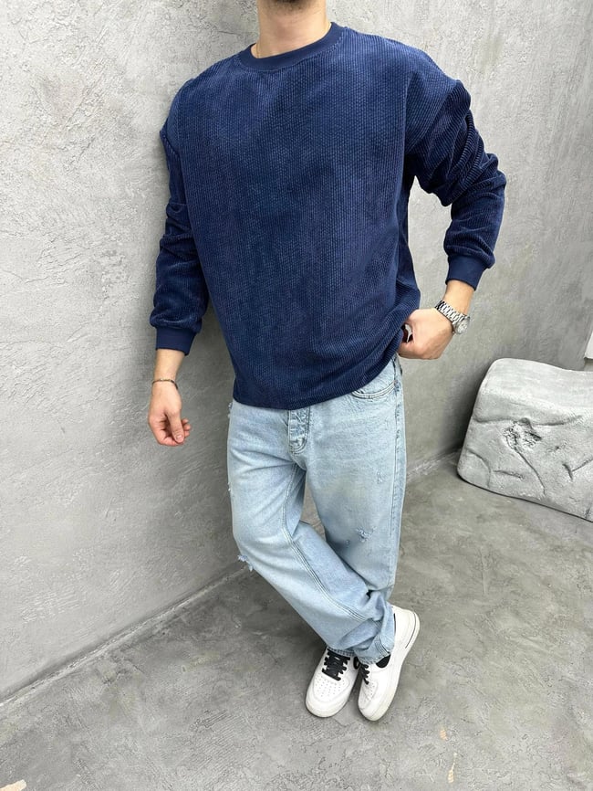 TR1035 KADİFE KUMAŞ SWEATSHİRT