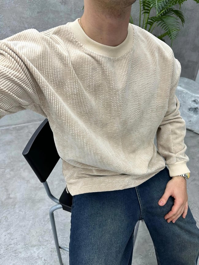 TR1043 KADİFE KUMAŞ SWEATSHİRT