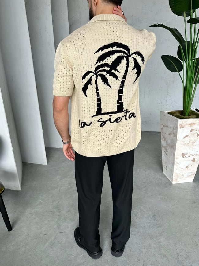 TR1502 La Siesta Örme Triko Krem