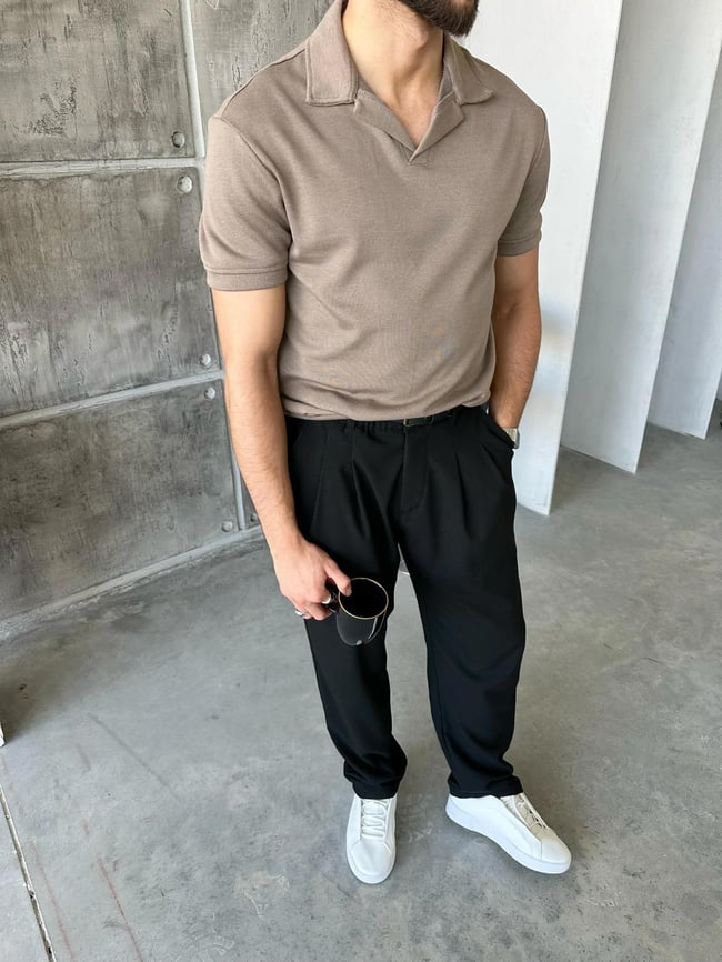 TR2001 Polo yaka triko KAHVE K