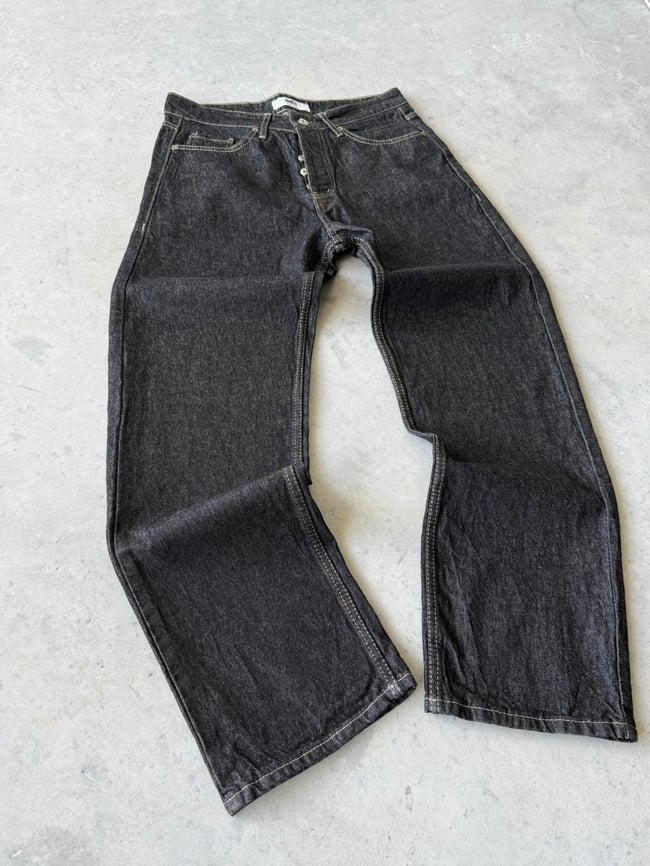 YIKAMALI ANTRASİT GRİ BAGGY PANTOLON