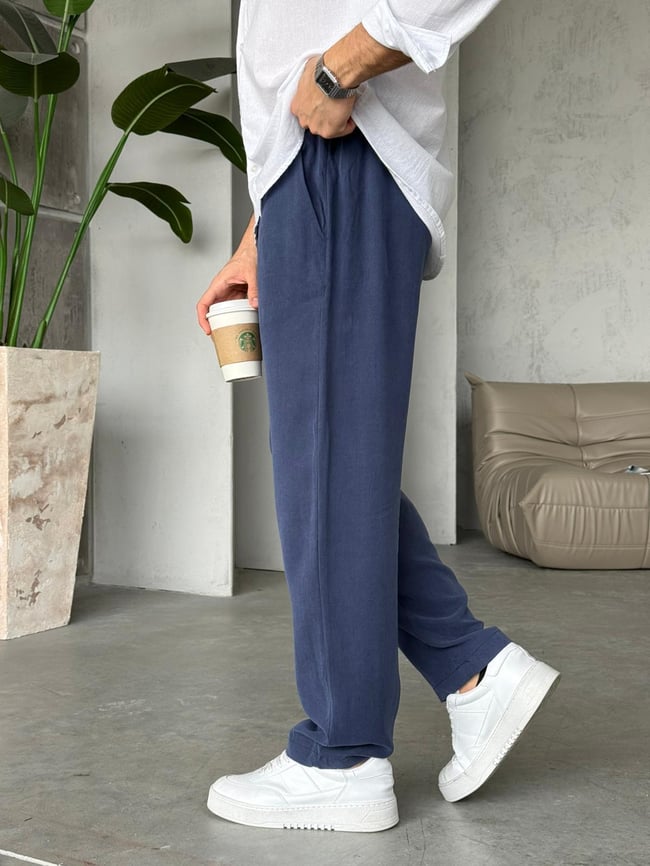Yıkamalı Modal Jogger Pantolon  Y - Lacivert