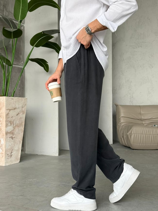 Yıkamalı Modal Jogger Pantolon  Y - Siyah