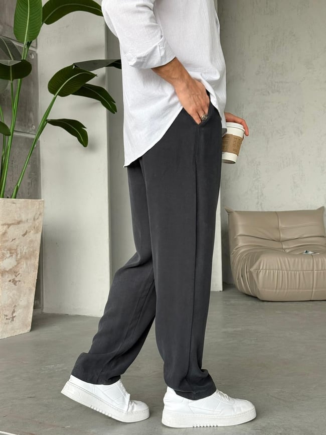 Yıkamalı Modal Jogger Pantolon  Y - Siyah
