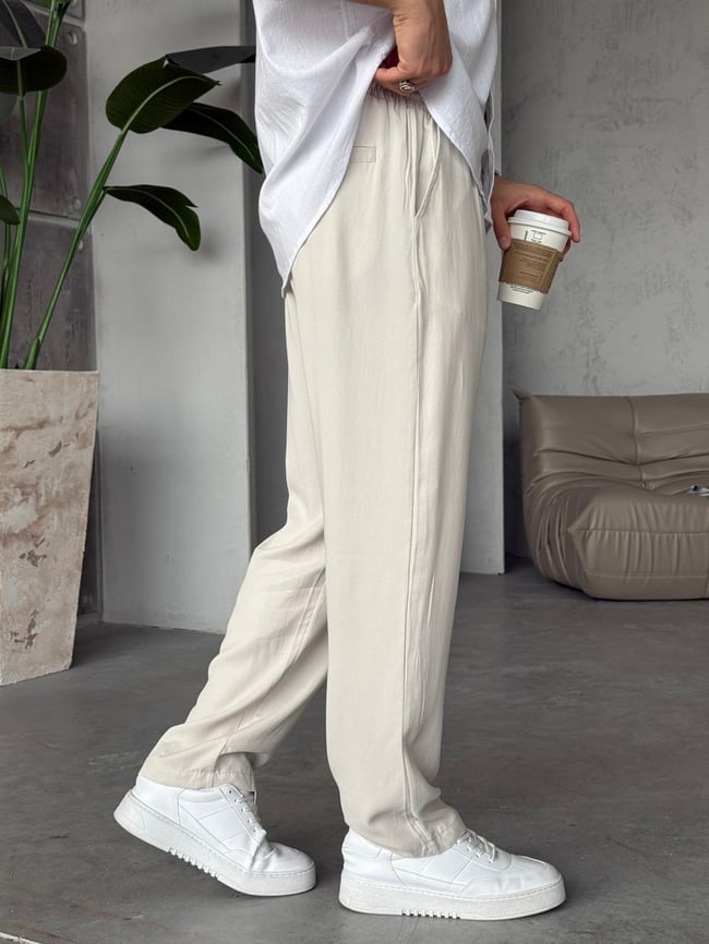 Yıkamalı Modal Jogger Pantolon  Y - Taş
