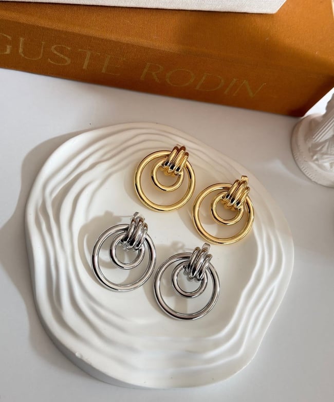 Aura Çift Halka Küpe