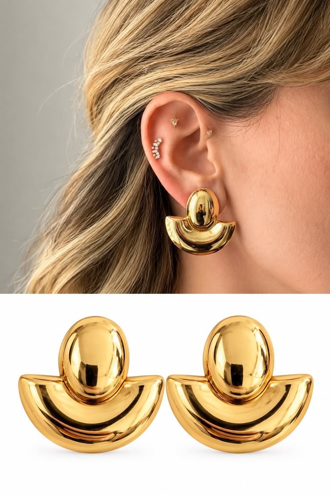 Luna Gold Statement Küpe