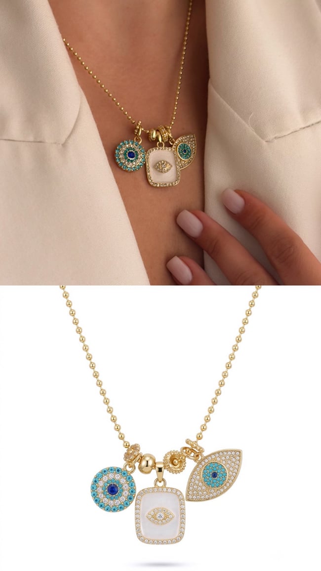 Luna Nazar Charm Kolye