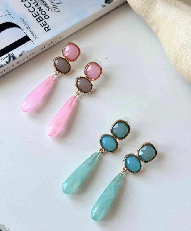 Pastel Damla Küpe