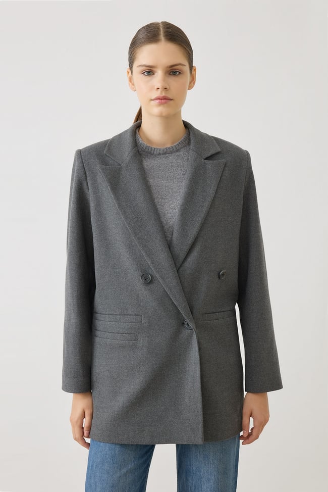 DAPHNE DOKULU BLAZER CEKET