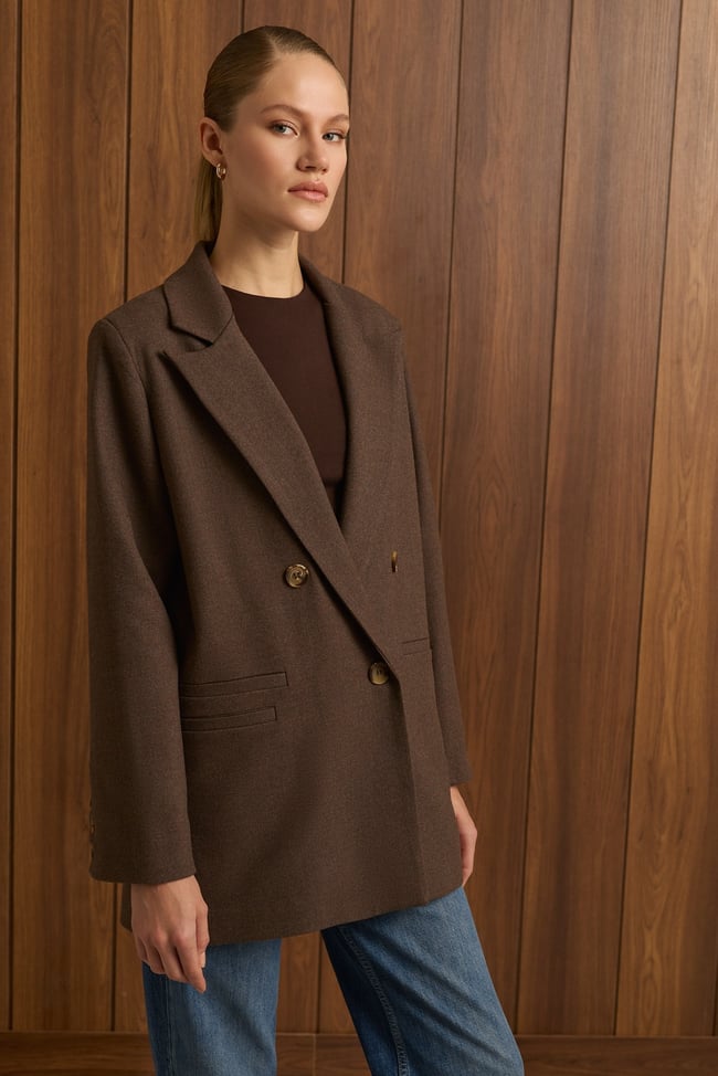 DAPHNE DOKULU BLAZER CEKET