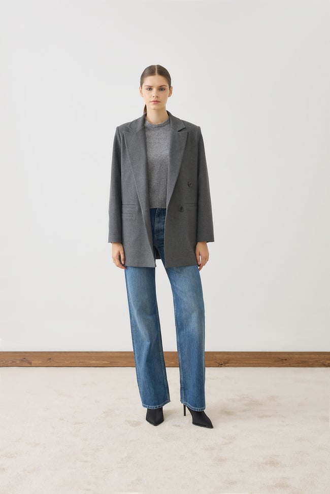 DAPHNE DOKULU BLAZER CEKET