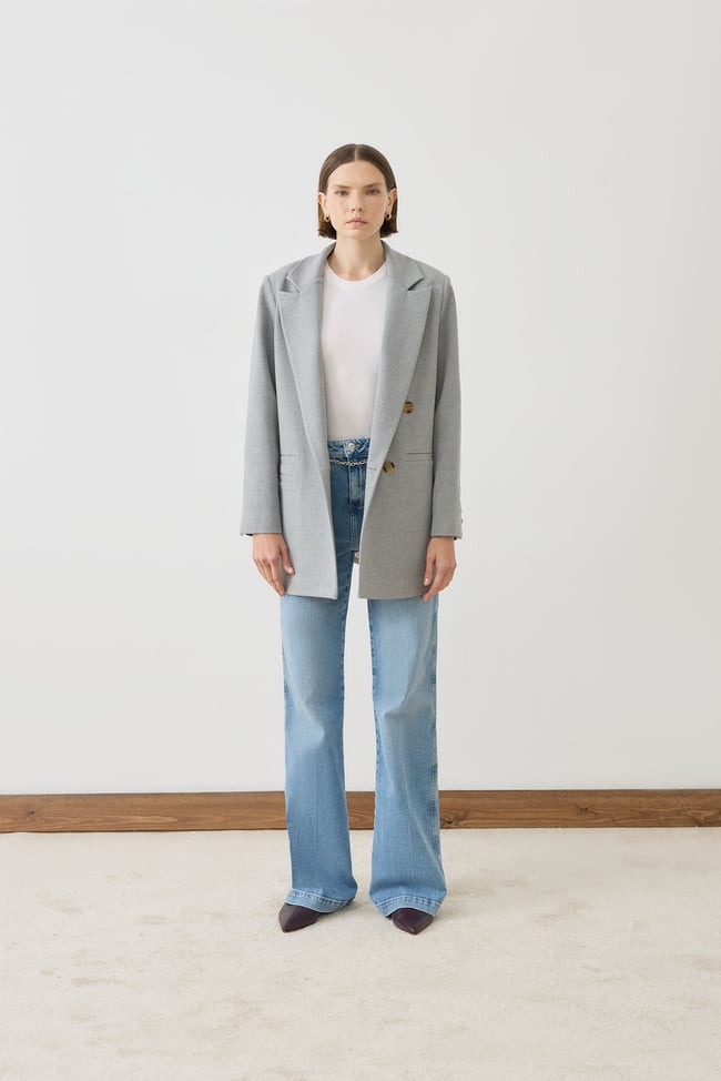 DAPHNE DOKULU BLAZER CEKET